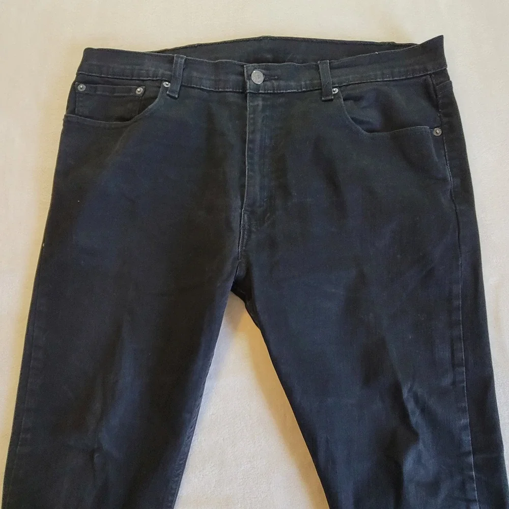 Levi's 512 Slim Taper Jeans Mens 38x30 Black Denim Waterless Tapered Leg Casual
